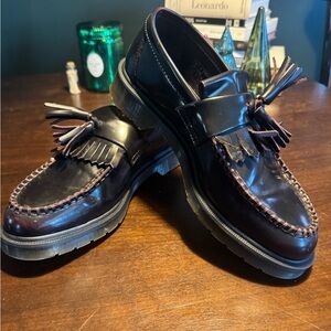 Dr. Marten’s Classic Tassel Loafers genuine leather in oxblood red oiled finish.